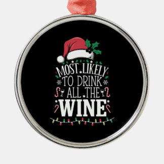 Ornement En Métal Les Plus Susceptibles De Boire Noël Toute La Famil