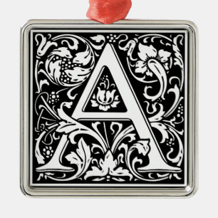 Ornement En Métal Lettre A Monogramme Médiéval Art Initial