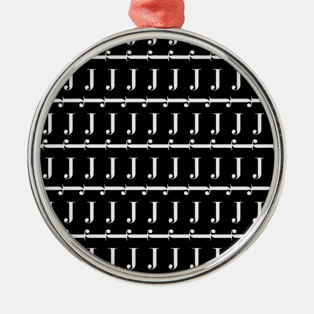 ORNEMENT EN MÉTAL LETTRE INITIALE MOYENNE J (Devant)