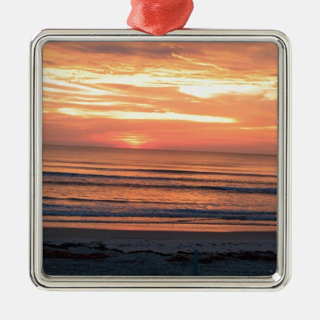 Ornement En Métal Lever de soleil dans Daytona Beach, FL (Devant)