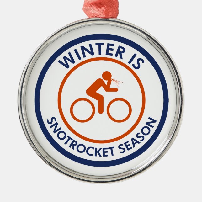 Ornement En Métal L'Hiver Est Snot Rocket Saison Cyclisme (Devant)