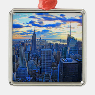 Ornement En Métal L'horizon de la fin de l'après-midi NYC comme