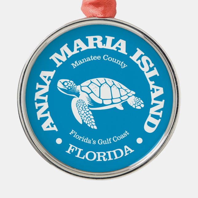 Ornement En Métal L'île Anna Maria (tortue de mer) (Devant)