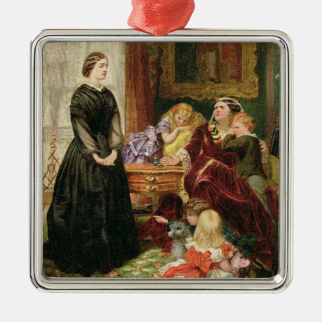 Ornement En Métal L'institutrice, 1860 (huile sur la toile) (Devant)