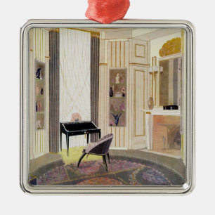 Ornement En Métal L'intérieur avec des meubles a conçu par Ruhlmann,