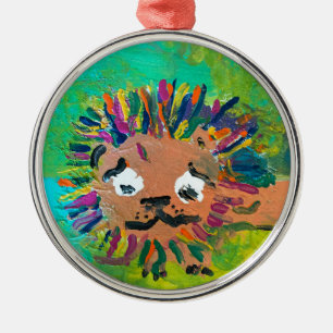 Ornement En Métal Lion bébé "Art by Kids"