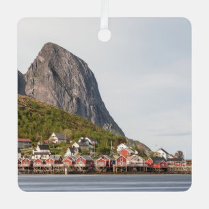 Ornement En Métal Lofoten Fishing Village - Norvège