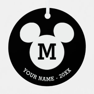 Ornement En Métal Logo Disney Silhouette de Mickey Mouse