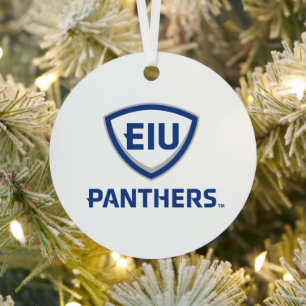 Ornement En Métal Logo Eastern Illinois Panthers Shield & Wordmark