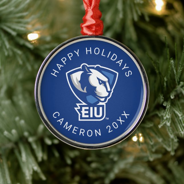 Ornement En Métal Logo Eastern Illinois University Panthers (Arbre)