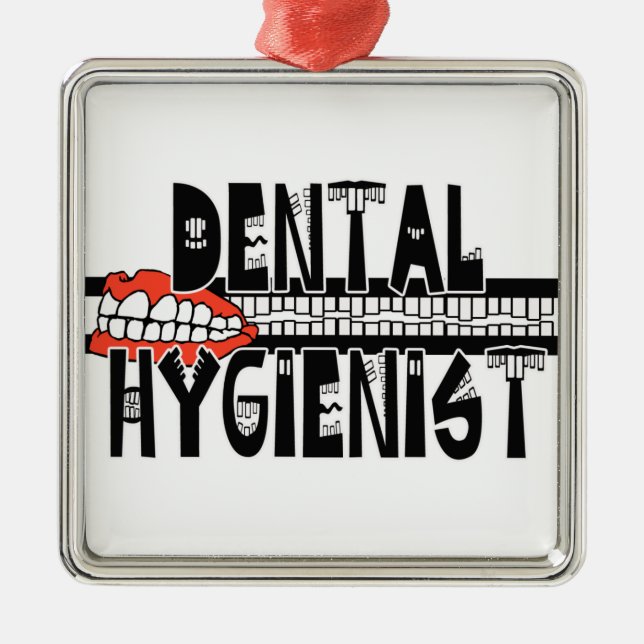 ORNEMENT EN MÉTAL LOGO HYGIÈNE DENTAIRE DENTAIRE (Devant)