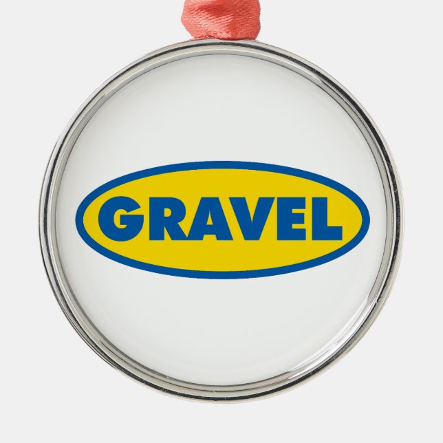Ornement En Métal Logo jaune Gravel Cycling (Devant)