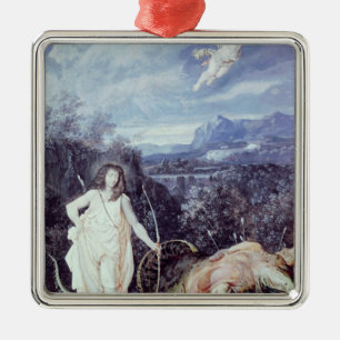 Ornement En Métal Louis XIV comme Apollo, tueur de python