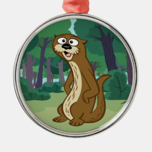 Ornement En Métal Loutre de Rick   Reggie de garde forestière