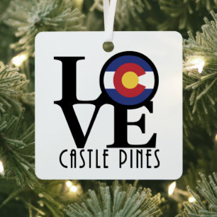 Ornement En Métal LOVE Castle Pines Colorado