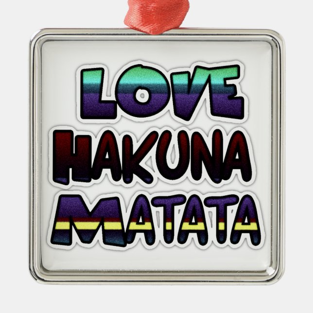 Ornement En Métal Love Hakuna Matata Cadfts (Devant)