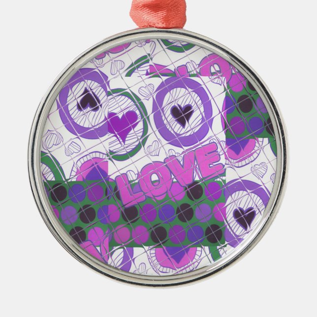 Ornement En Métal Love lovely heartily heart sentimental feeling (Devant)