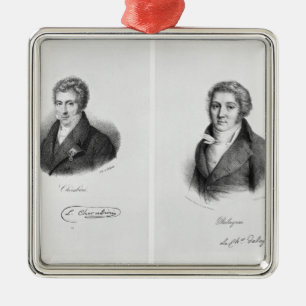 Ornement En Métal Luigi Cherubini et Nicolas Marie Dalayrac