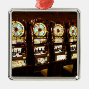 Ornement En Métal Machine à jouer un bandit armé argent Las Vegas