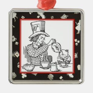 Ornement En Métal Mad Hatter et Dormouse