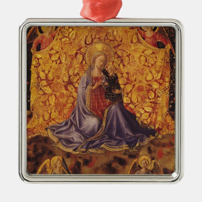 Ornement En Métal Madonna de l'humilité avec l'enfant et les anges (Devant)