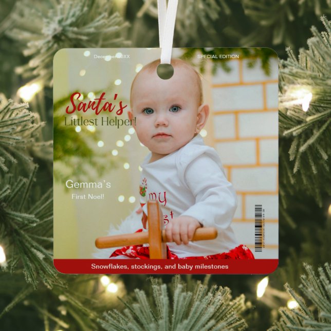 Ornement En Métal Magazine Couvrir Ma première étape de Noël (Insitu)