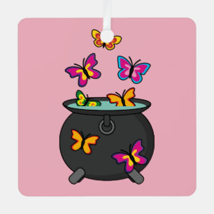 Ornement En Métal Magical Butterflies from a cauldron