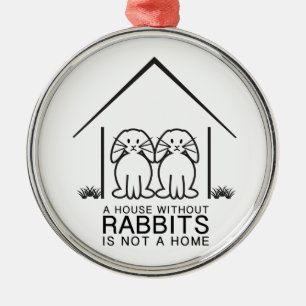 Ornement En Métal Maison aux oreilles tombantes de lapin