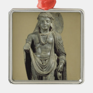 Ornement En Métal Maitreya, Gandhara (schiste gris)