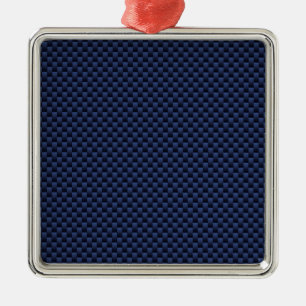 Ornement En Métal Marine Blue Automotive Carbon Fiber Tressage d'imp