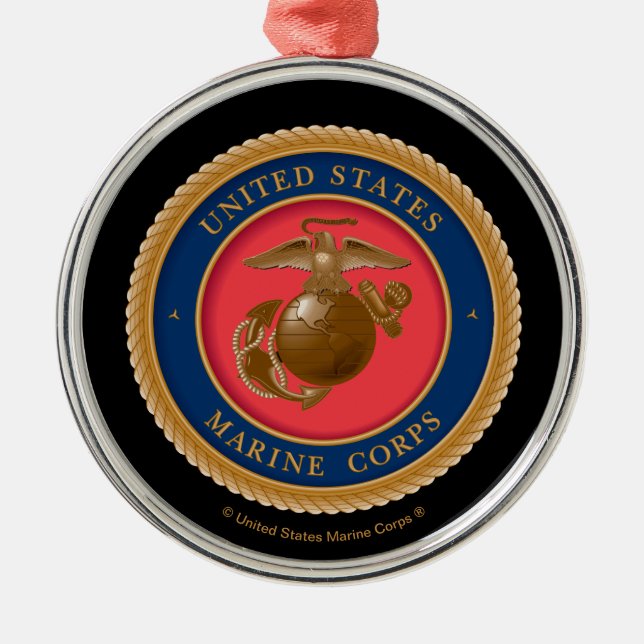 Ornement En Métal Marine Corps Seal (Devant)