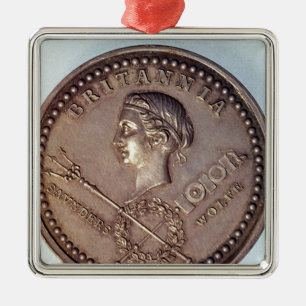 Ornement En Métal Médaille commémorant la capture britannique de