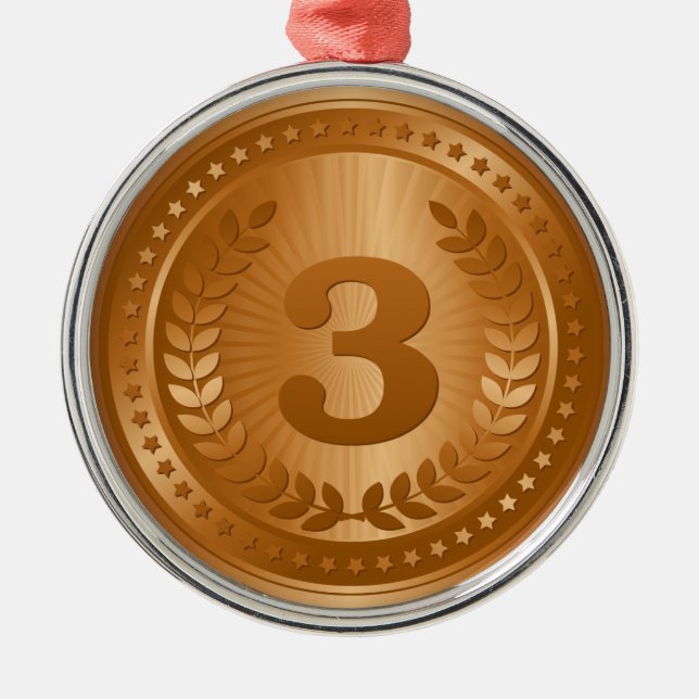 Ornement En Métal Médaille de bronze 3ème place (Devant)