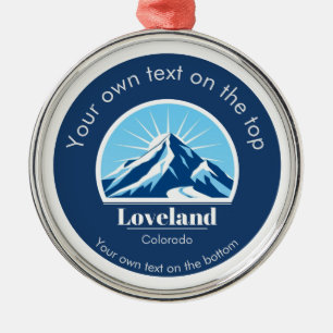 Ornement En Métal Médaille de station de ski Loveland Colorado USA