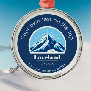 Ornement En Métal Médaille de station de ski Loveland Colorado USA