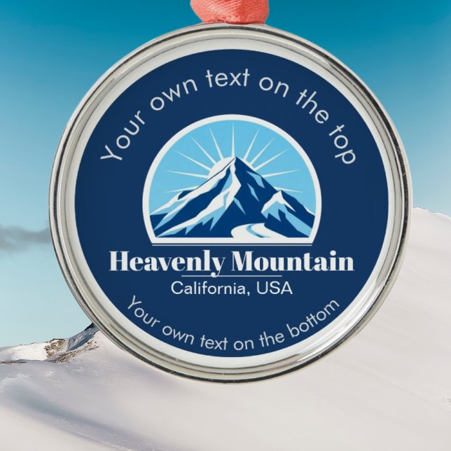 Ornement En Métal Médaille de vacances ski HeavenMountain California (Créateur téléchargé)