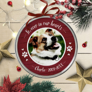 Ornement En Métal Mémorial de compagnie canine rustique adorable ave
