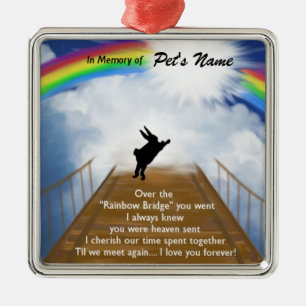 Ornement En Métal Mémorial de pont en arc-en-ciel pour des lapins