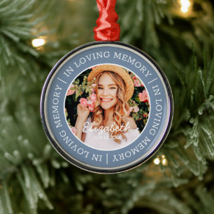 Ornement En Métal Mémorial en mémoire d'amour Photo personnalisée