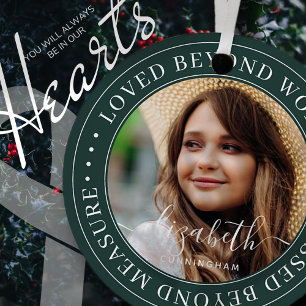 Ornement En Métal Memorial Love Words Élégant Chic