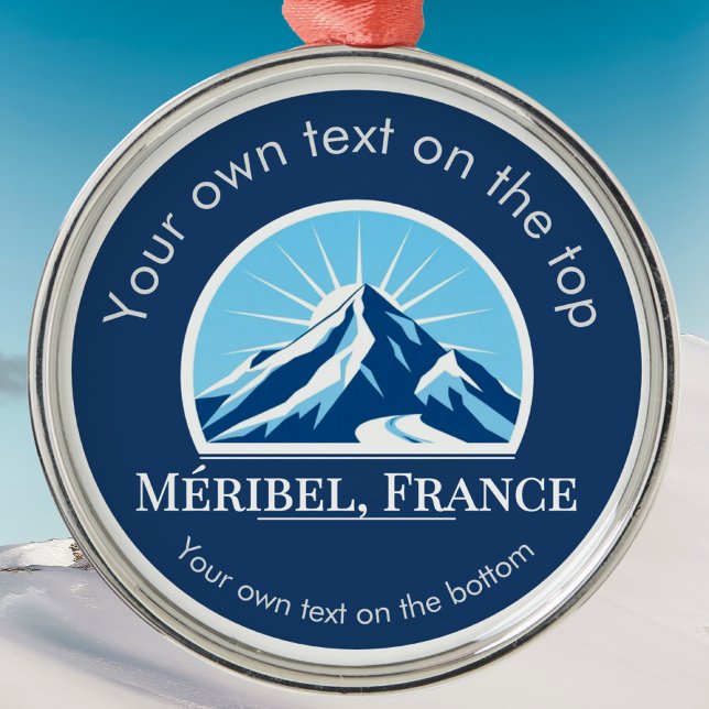 Ornement En Métal Méribel France station de ski médaille souvenir (Créateur téléchargé)