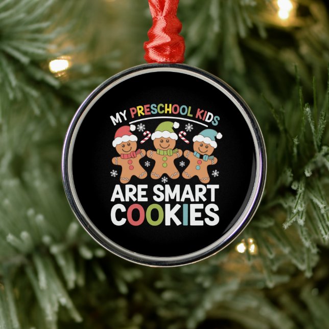 Ornement En Métal Mes enfants d'âge préscolaire sont des cookies int (Arbre)
