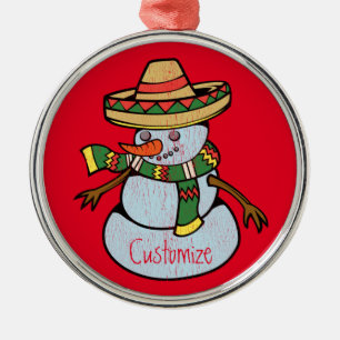 Ornement En Métal Mexique Sombrero Père Noël Thunder_Cove