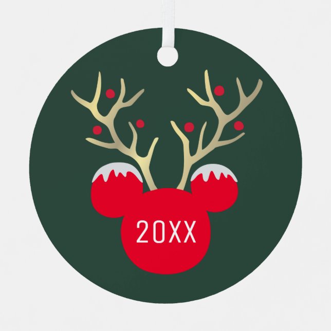 Ornement En Métal Mickey & Friends | Mickey Christmas Joy - Année (Recto)