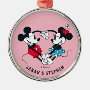 Ornement En Métal Mickey & Minnie Idéal pour un couple