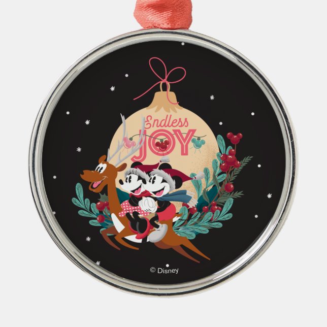Ornement En Métal Mickey & Minnie | Joie infinie (Devant)