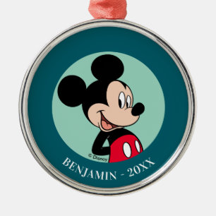Ornement En Métal Mickey Mouse Mains Derrière Le Dos