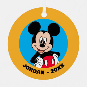 Ornement En Métal Mickey Mouse Pose Sourire