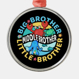 Ornement En Métal Middle Brother est un Big and Little Brother