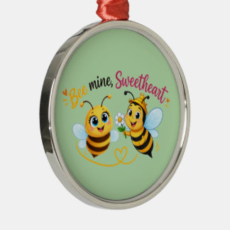 Ornement En Métal Mienne abeille, chérie – Joli couple d'abeilles ro